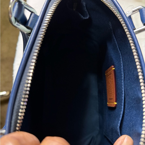New! Coach Deep Blue and Light Blue Sabrina Satchel - Picture 6 of 9